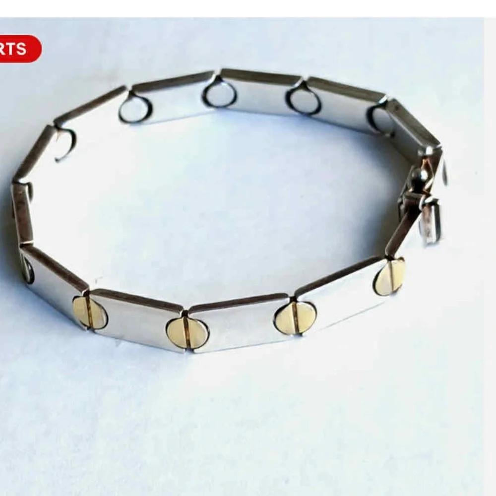 Elegant Silver and Gold Bracelet